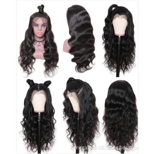 Free Parting 150% Density Unprocessed Virgin Human Hair Lace Closure Wig With Baby Hair